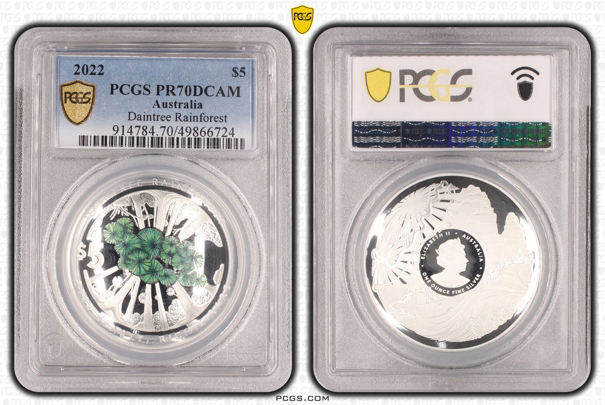 Australia 2022 $5 DAINTREE RAINFOREST Silver PCGS PR70 DCAM