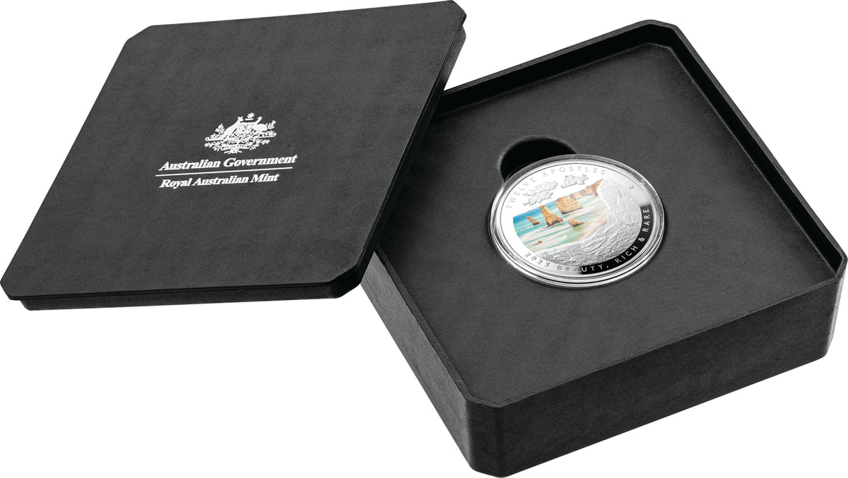 Australia 2023 $1 Beauty Rich and Rare Series The Twelve Apostles Silver Proof Coin