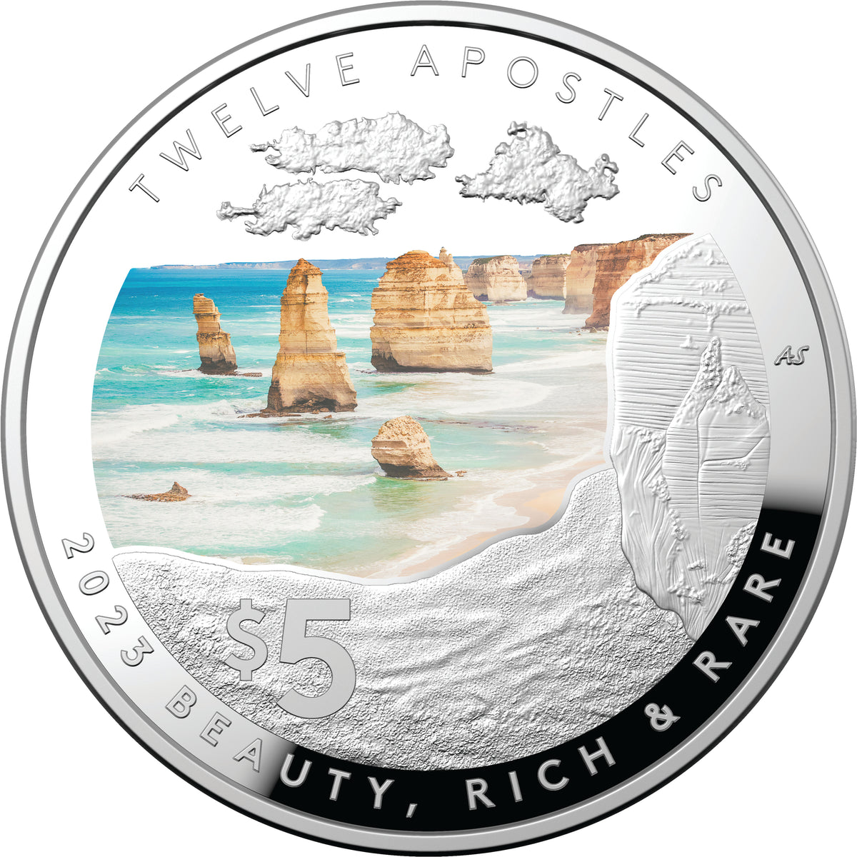 Australia 2023 $1 Beauty Rich and Rare Series The Twelve Apostles Silver Proof Coin