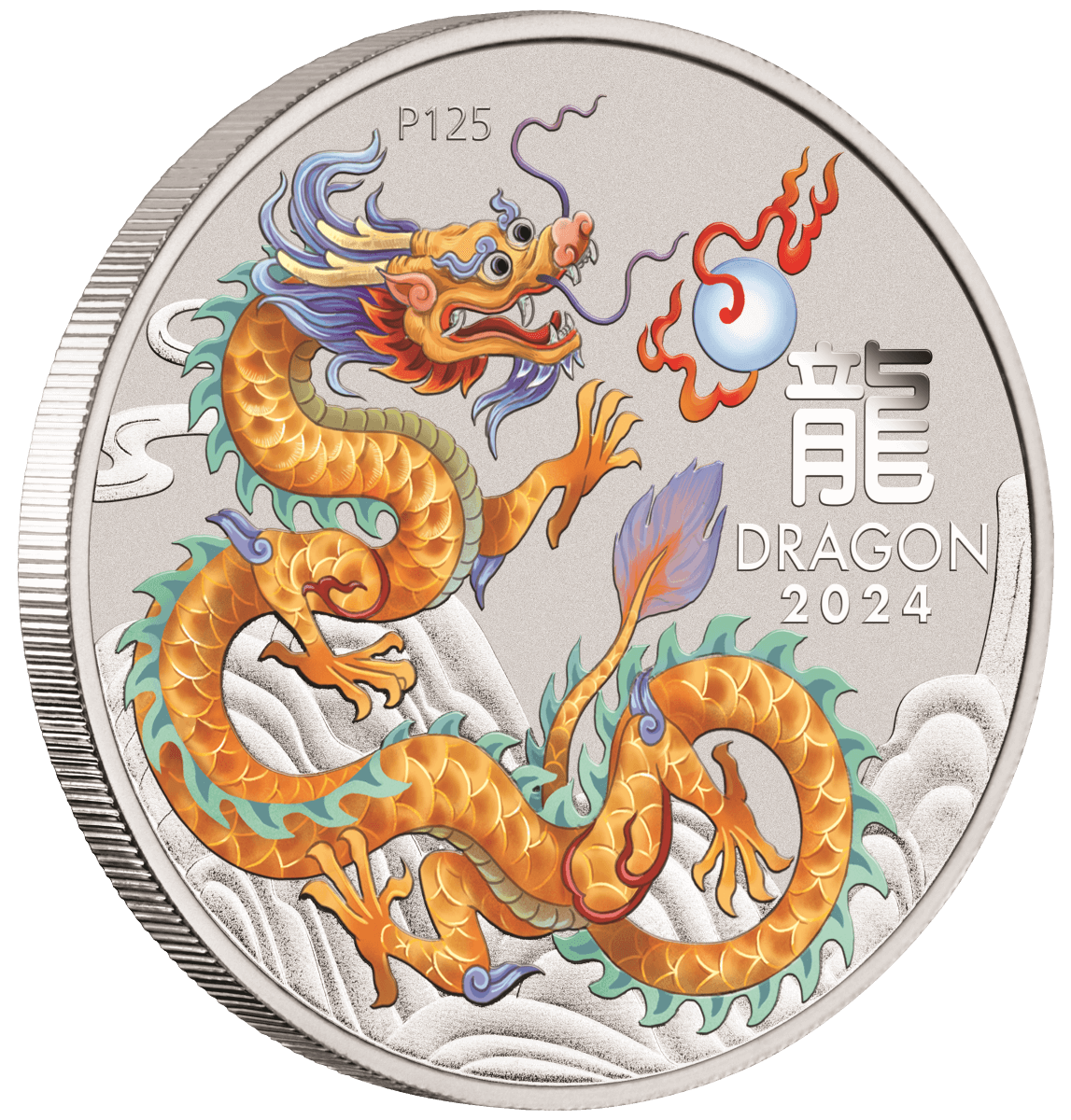 2024 Australia Lunar Series III Year of the Dragon 1/2 oz Silver 10 Coin Set