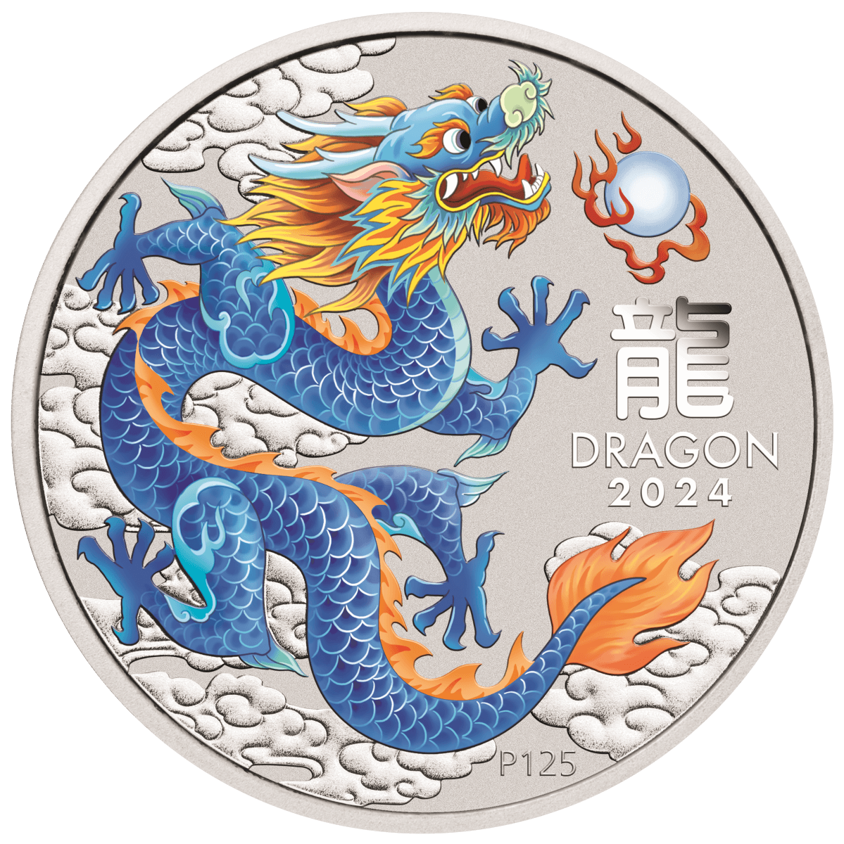 2024 Australia Lunar Series III Year of the Dragon 1/2 oz Silver 10 Coin Set