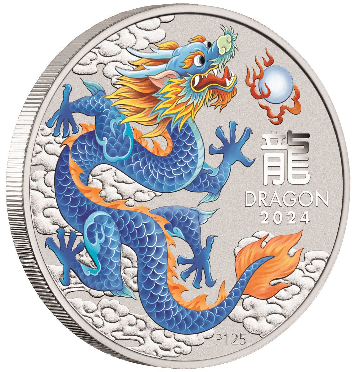 2024 Australia Lunar Series III Year of the Dragon 1/2 oz Silver 10 Coin Set