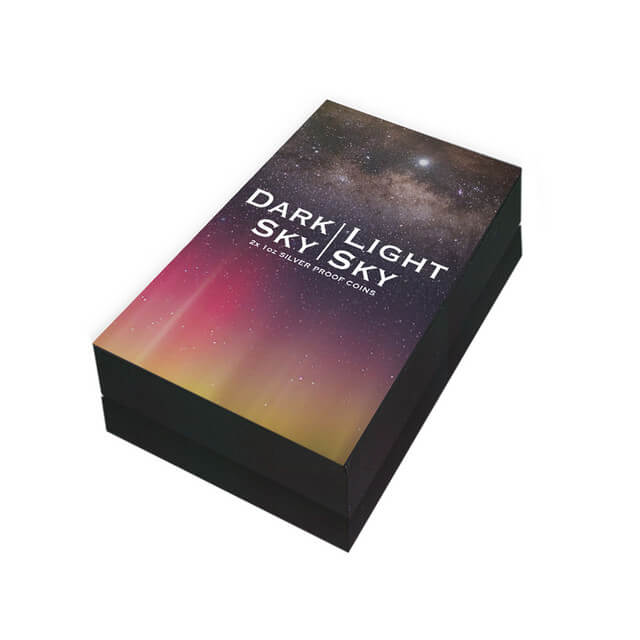 New Zealand 2024 $1 Dark Sky Light Sky 2 x 1 oz .999 Silver Proof Colorized Glow in the Dark Coin Set