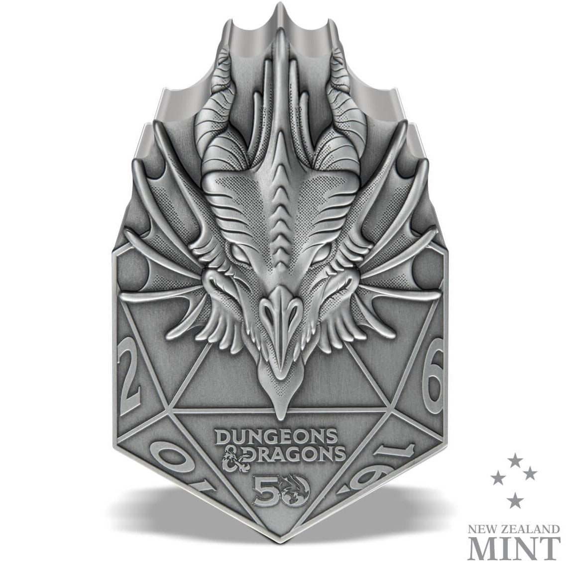 Niue 2024 $5 Hasbro Dungeons and Dragons 50th Anniversary 2 oz .999 Silver Antiqued Coin