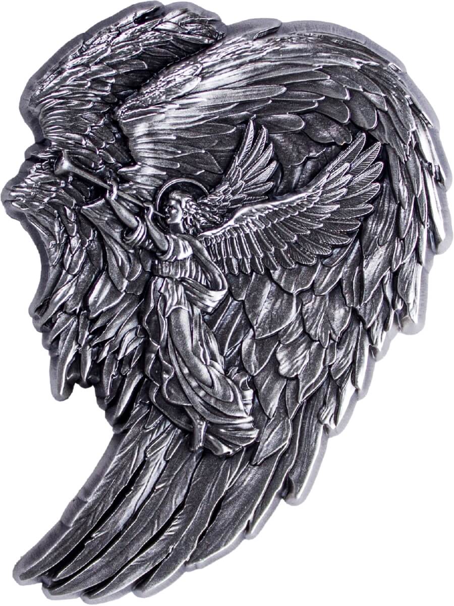 KOMSCO South Korea 2024 Archangel Gabriel 2 oz .999 Silver Antiqued Stacker