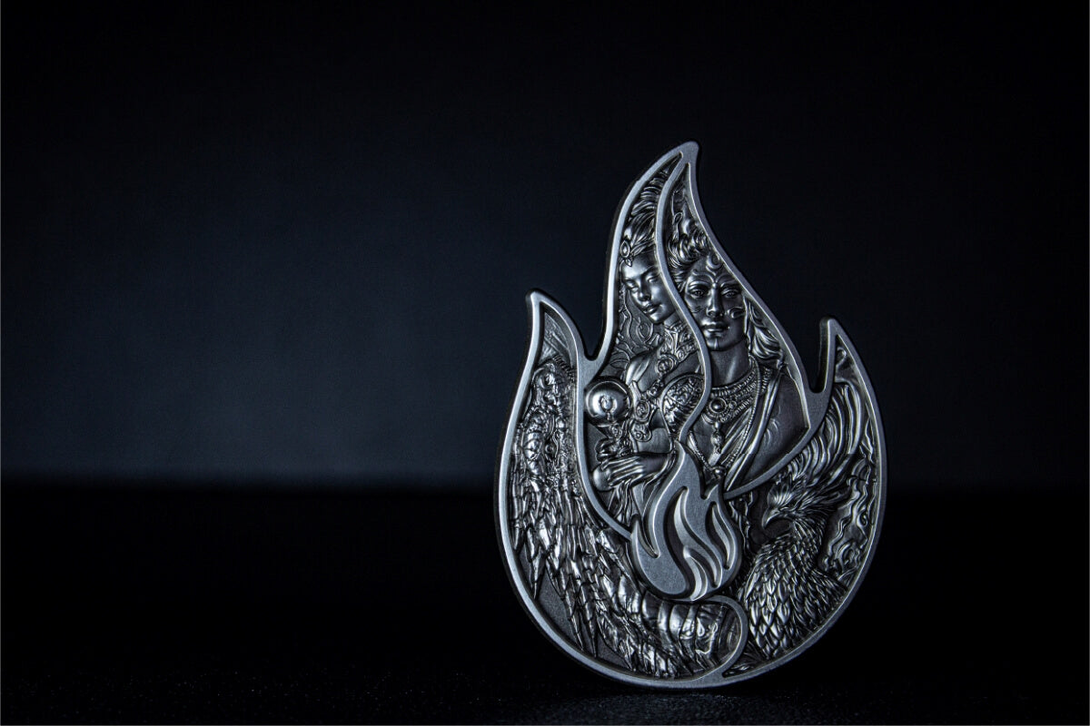 KOMSCO South Korea 2024 Eternal Flame 2 oz .999 Silver Antiqued Stacker
