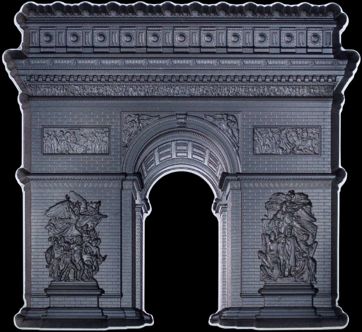 KOMSCO 2024 South Korea Triumphal Arch 2 oz Silver Ultra High Relief Antiqued Stacker