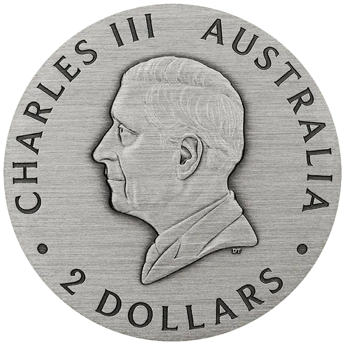 Ausralia 2025 $2 HONEY BEE 2oz .9999 Silver Antiqued Coloured Coin