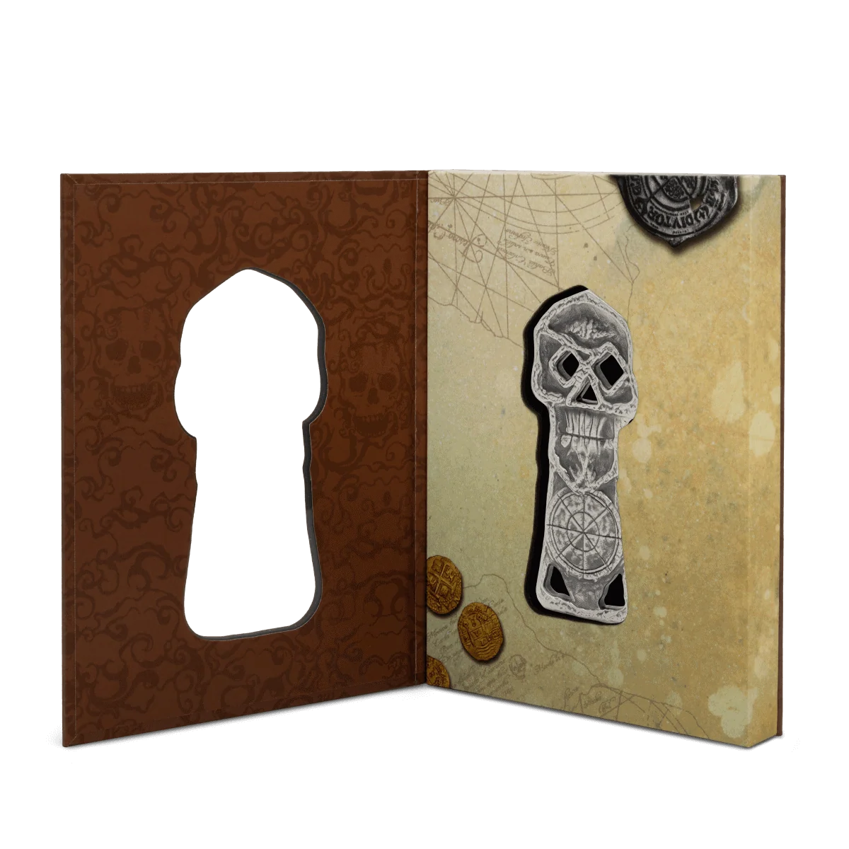 Niue 2025 $3 The Goonies Copper Bones Skeleton 2 oz Silver Coin *HUGE 80mm*