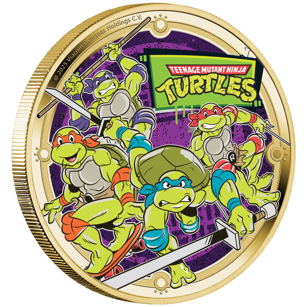 COLLECTFEST SPECIAL EDITION Tuvalu 2025 $1 Teenage Mutant Ninja Turtles Al-Br Collector Coin in Card 1500 Made PERTH MINT