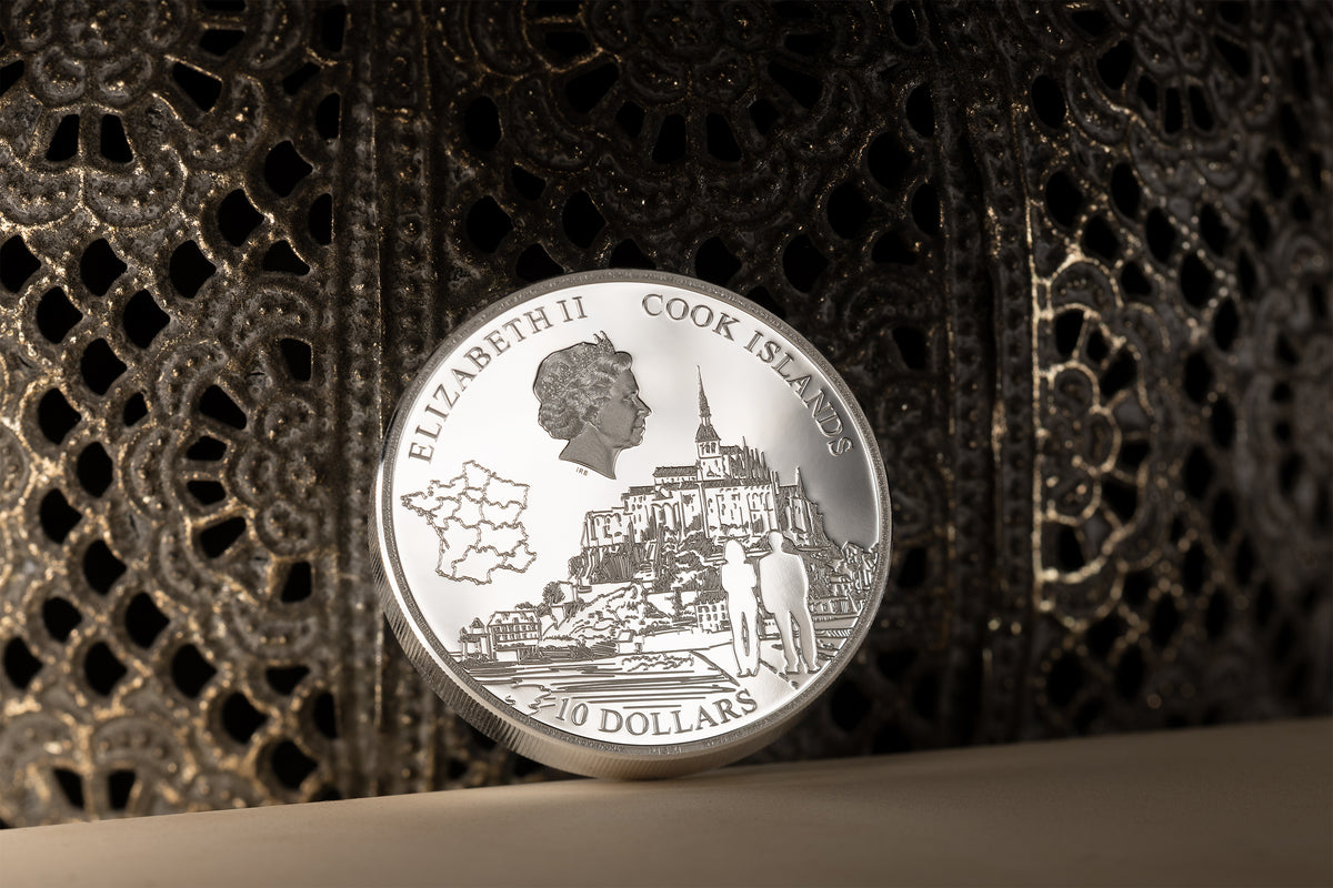 Cook Islands 2023 $10 Mont-Saint-Michel 2oz .999 Silver Coin CIT Smartminting®