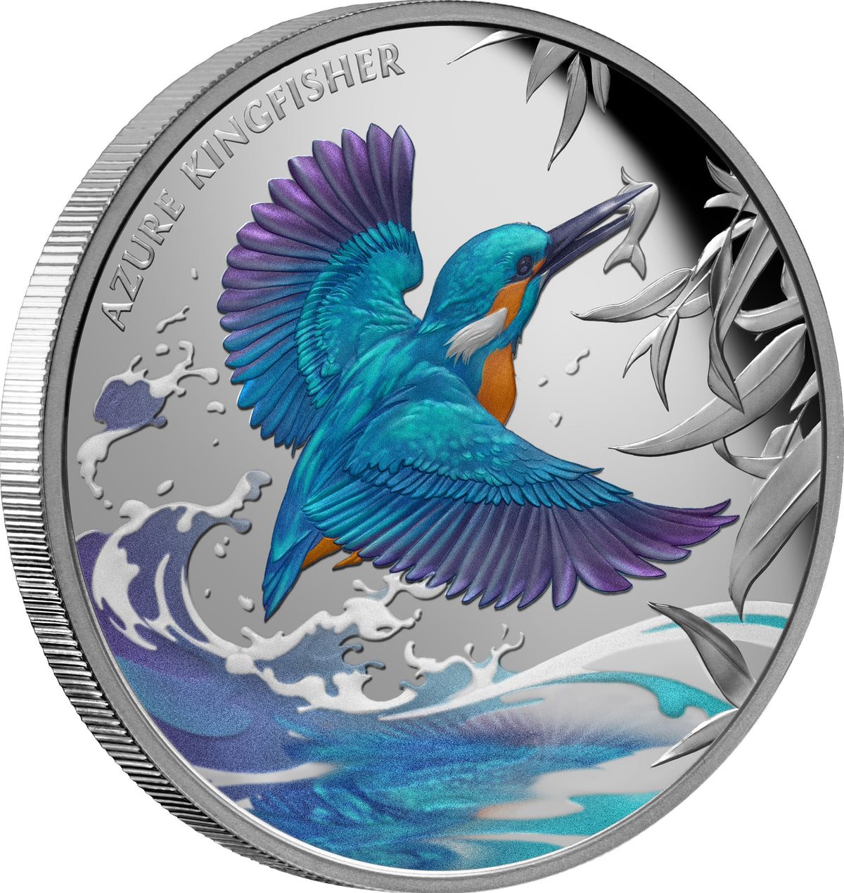 Niue 2023 $1 Azure Kingfisher 1oz .999 Silver Proof Coin Certificate # 999