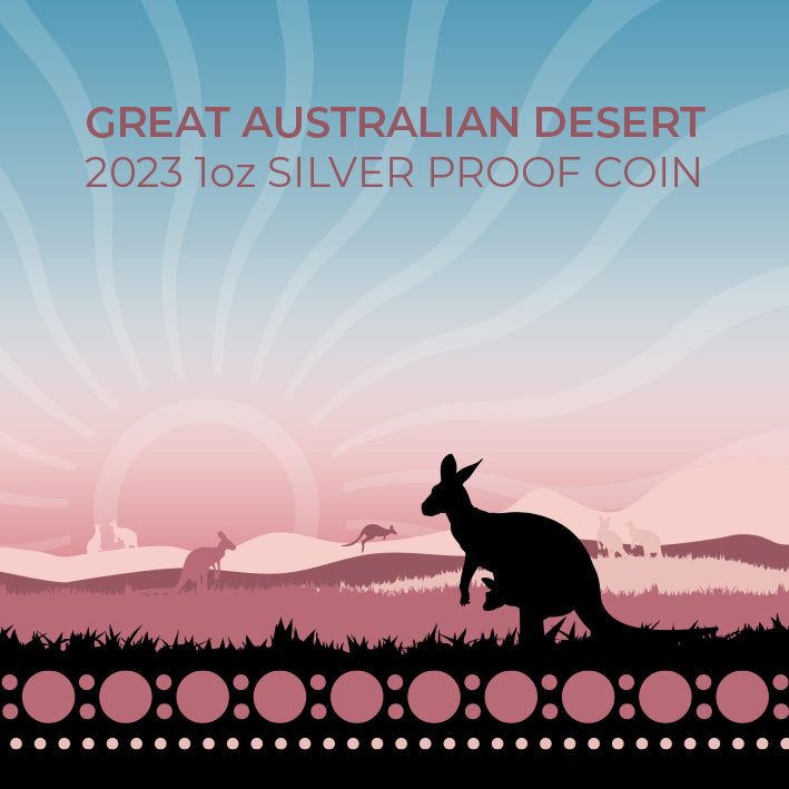 Niue 2023 $1 Great Australian Desert Rose Gold Plated 1oz .999 Silver Proof Coin