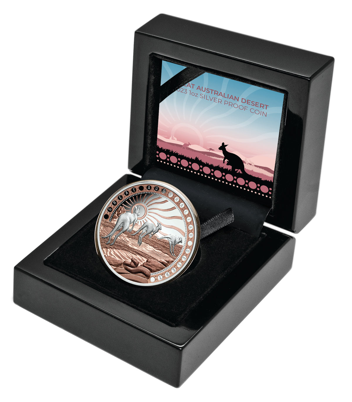 Niue 2023 $1 Great Australian Desert Rose Gold Plated 1oz .999 Silver Proof Coin