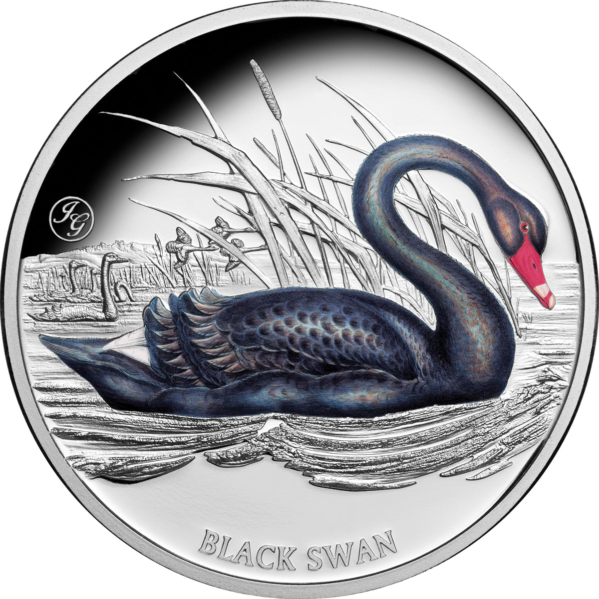 Niue 2024 $1 Black Swan 1oz 999 Silver Proof Coin