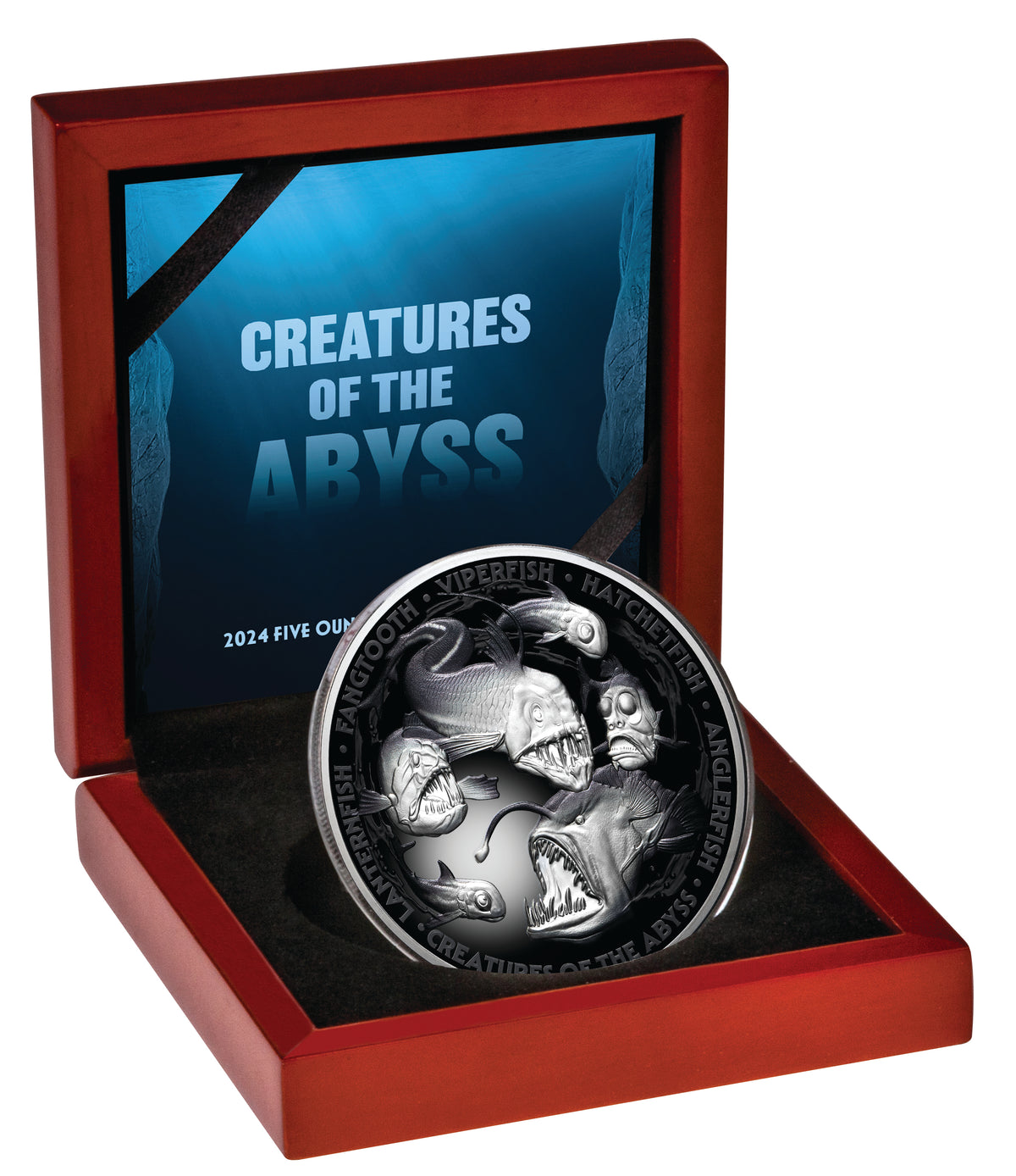 Niue 2024 $10 Creatures of the Abyss 5oz Silver Proof Coin