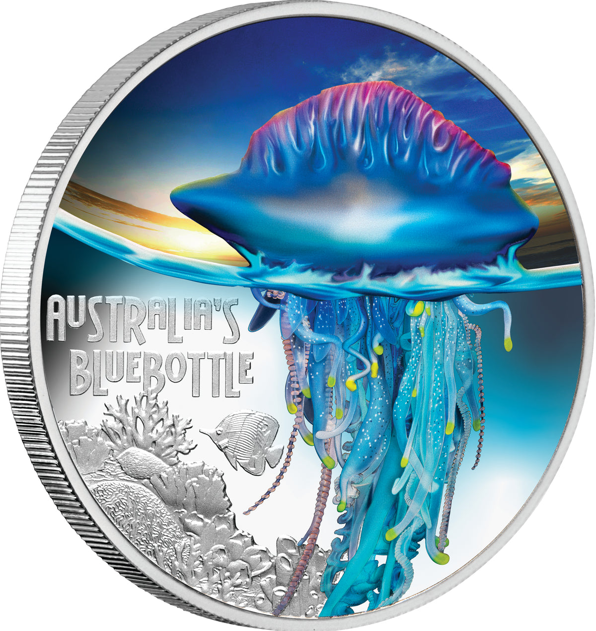 Tuvalu 2024 $1 Blue Bottle Deadly & Dangerous 1oz .9999 Silver Proof