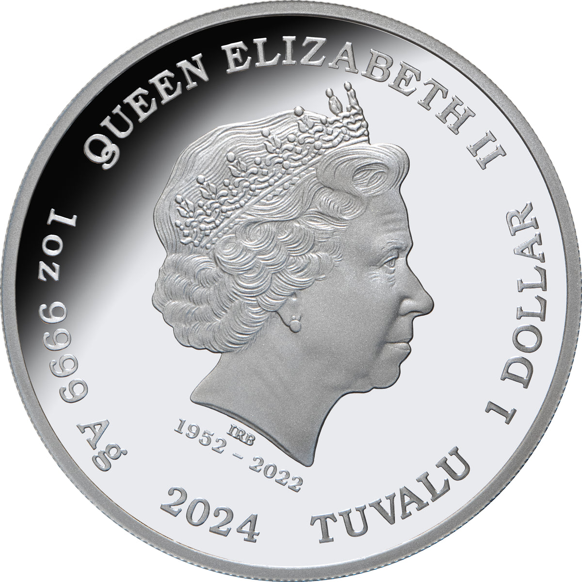 Tuvalu 2024 $1 Blue Bottle Deadly & Dangerous 1oz .9999 Silver Proof
