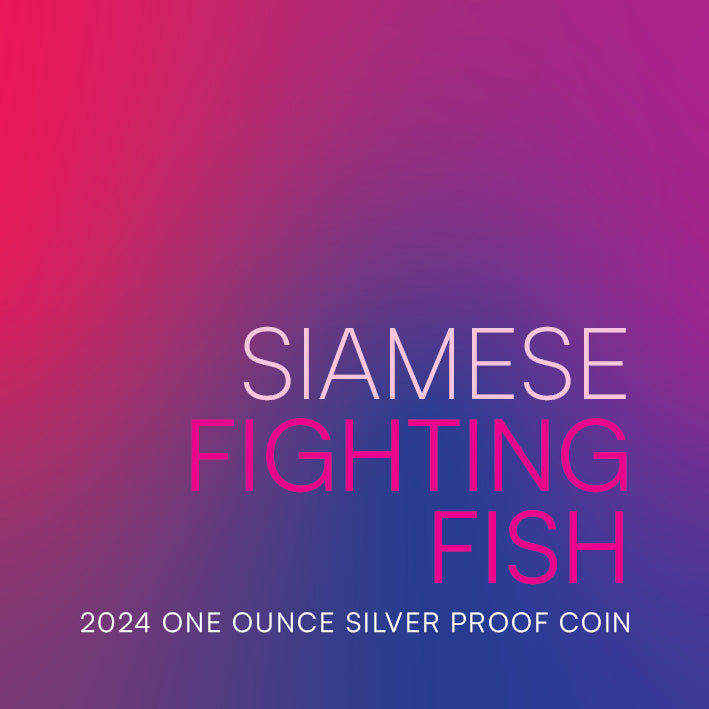 Niue 2024 $1 Siamese Fighting Fish 1oz .999 Silver Proof Coin