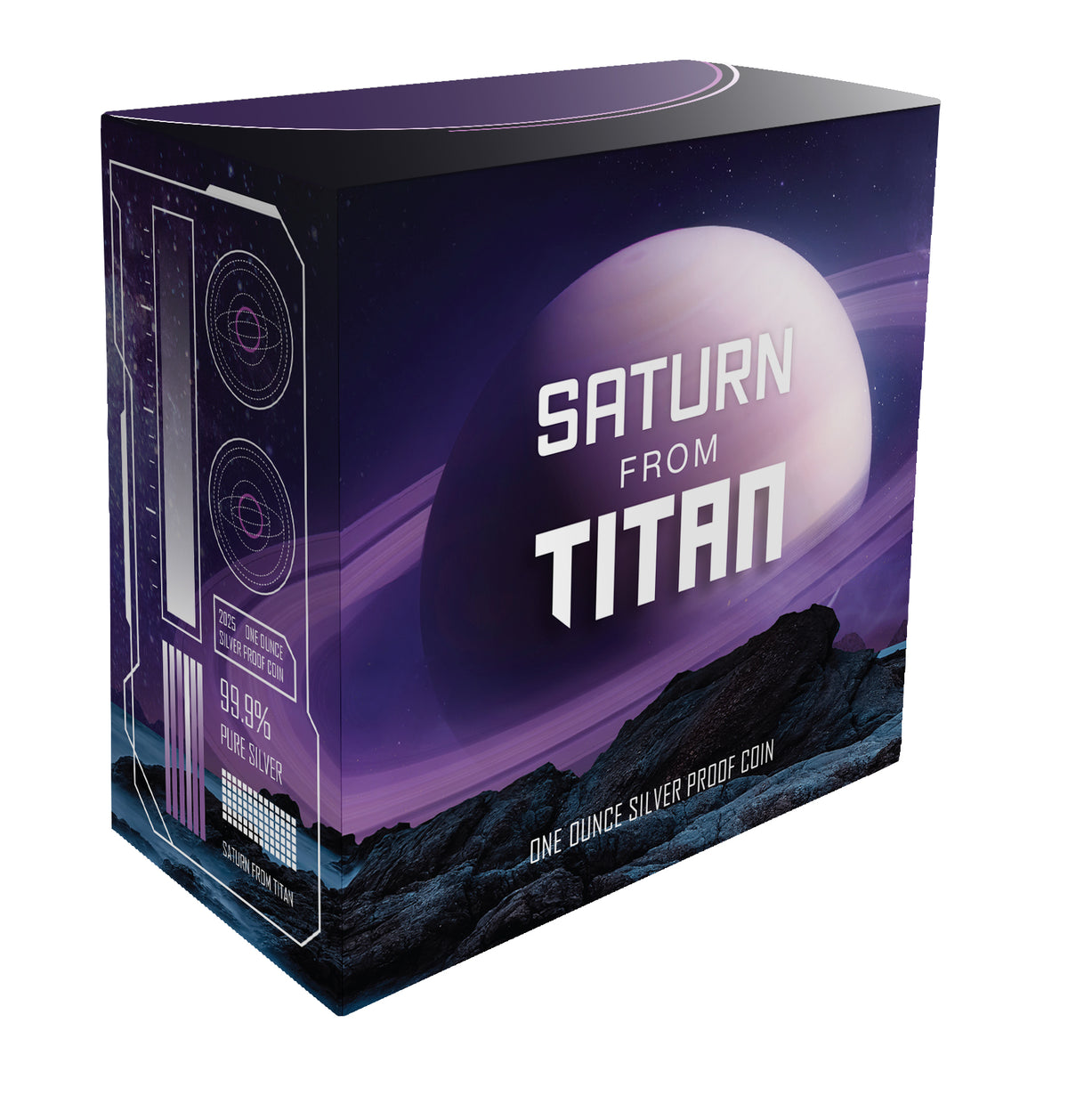 SATURN Niue 2025 $1 SATURN FROM TITAN 1oz .999 Silver