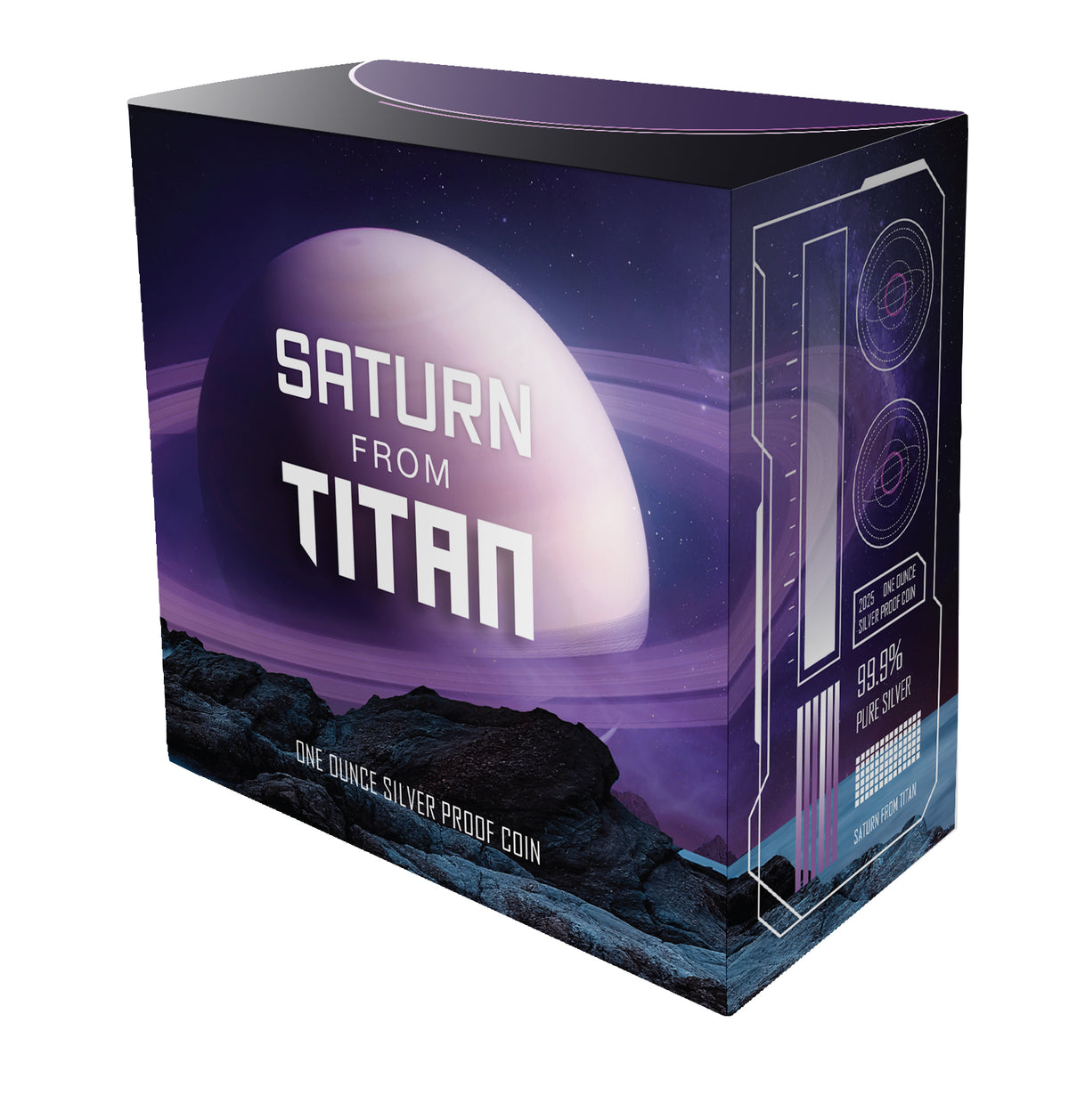 SATURN Niue 2025 $1 SATURN FROM TITAN 1oz .999 Silver