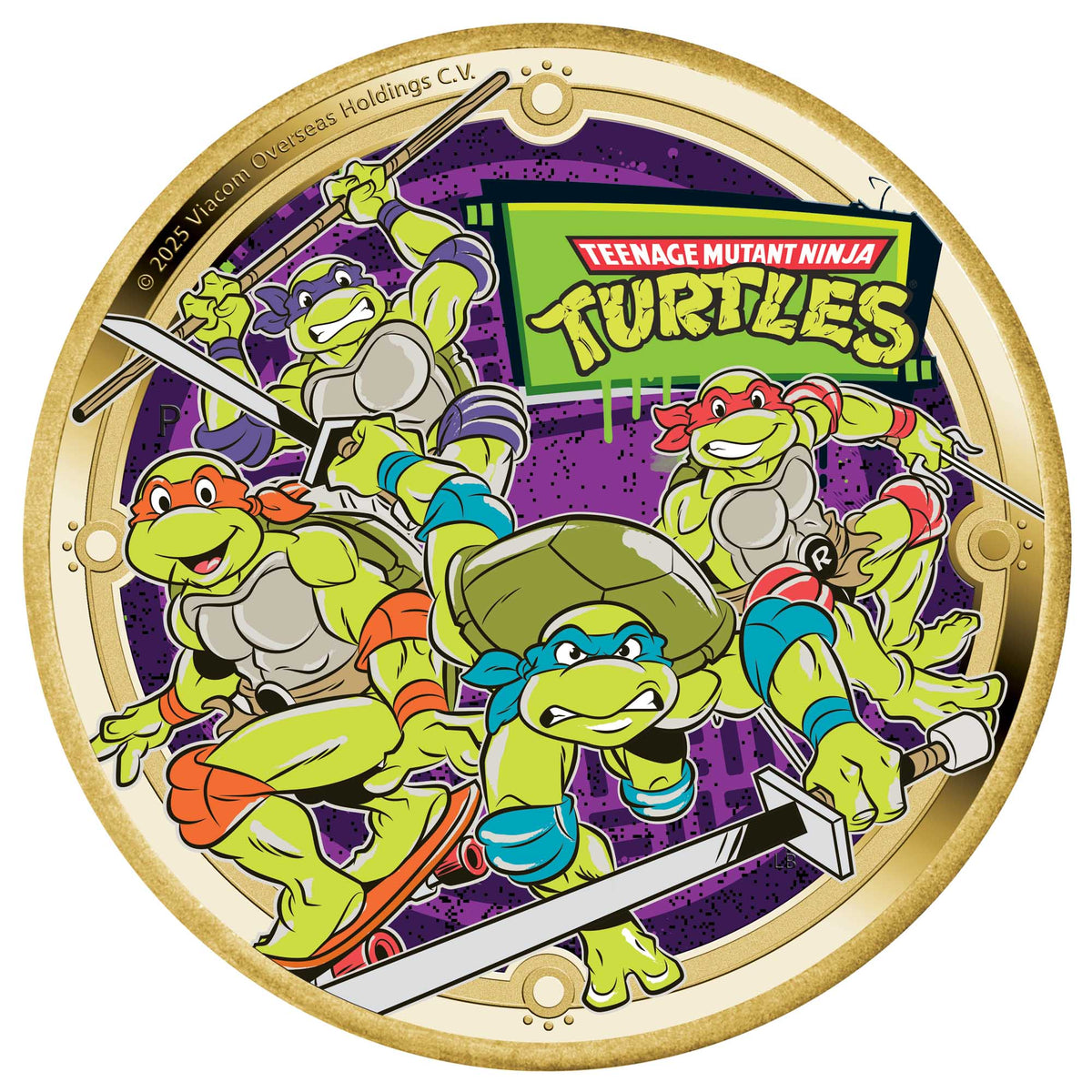 COLLECTFEST SPECIAL EDITION Tuvalu 2025 $1 Teenage Mutant Ninja Turtles Al-Br Collector Coin in Card 1500 Made PERTH MINT