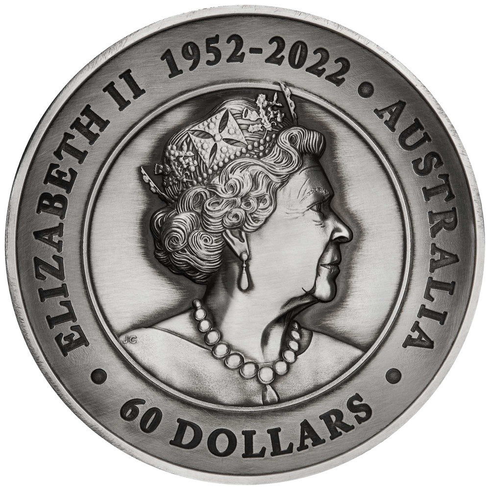 Australia 2023 $60 Koi Fish 2 Kilo 99.99% Silver Antiqued High Relief Coin