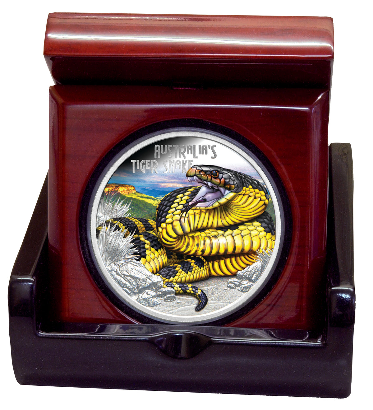 Tuvalu 2025 $1 Deadly & Dangerous TIGER SNAKE 1oz .9999 Silver Proof Coin PERTH MINT