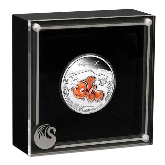Tuvalu 2023 50 Cents Disney 100th Anniversary - Nemo 1/2oz .9999 Silver Proof Coloured Coin Perth Mint