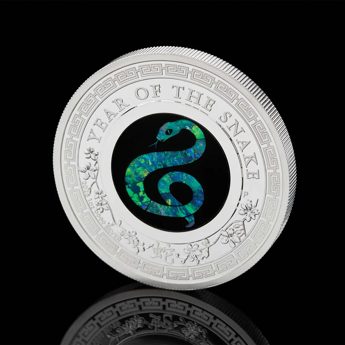 Australia 2025 $1 Lunar Year of the Snake - Opal 1oz .9999 Silver Proof Coin PERTH MINT