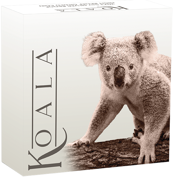 Australia 2024 $8 AUSTRALIAN KOALA 5 Oz .9999 Silver Coin Rose Gold Gilding