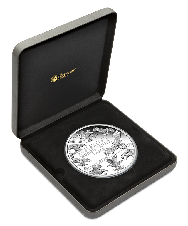 Australia 2024 $10 Wedge Tailed Eagle 10oz .9999 Silver Proof Coin - 10th Anniversary