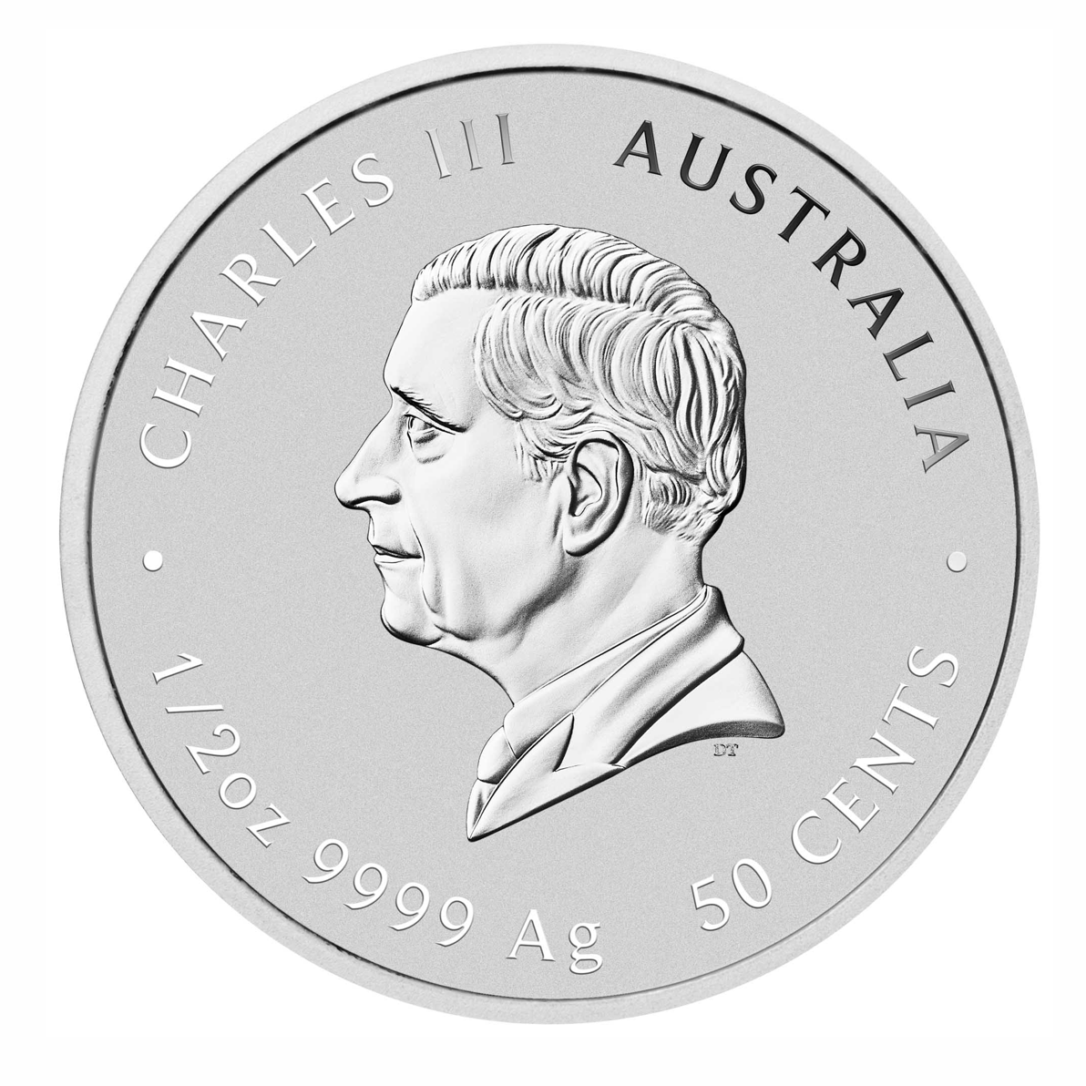 Australia 2025 50 Cents Year of the Snake 'Fu' - Prosperity 1/2oz Silver Coloured Coin in Card PERTH MINT