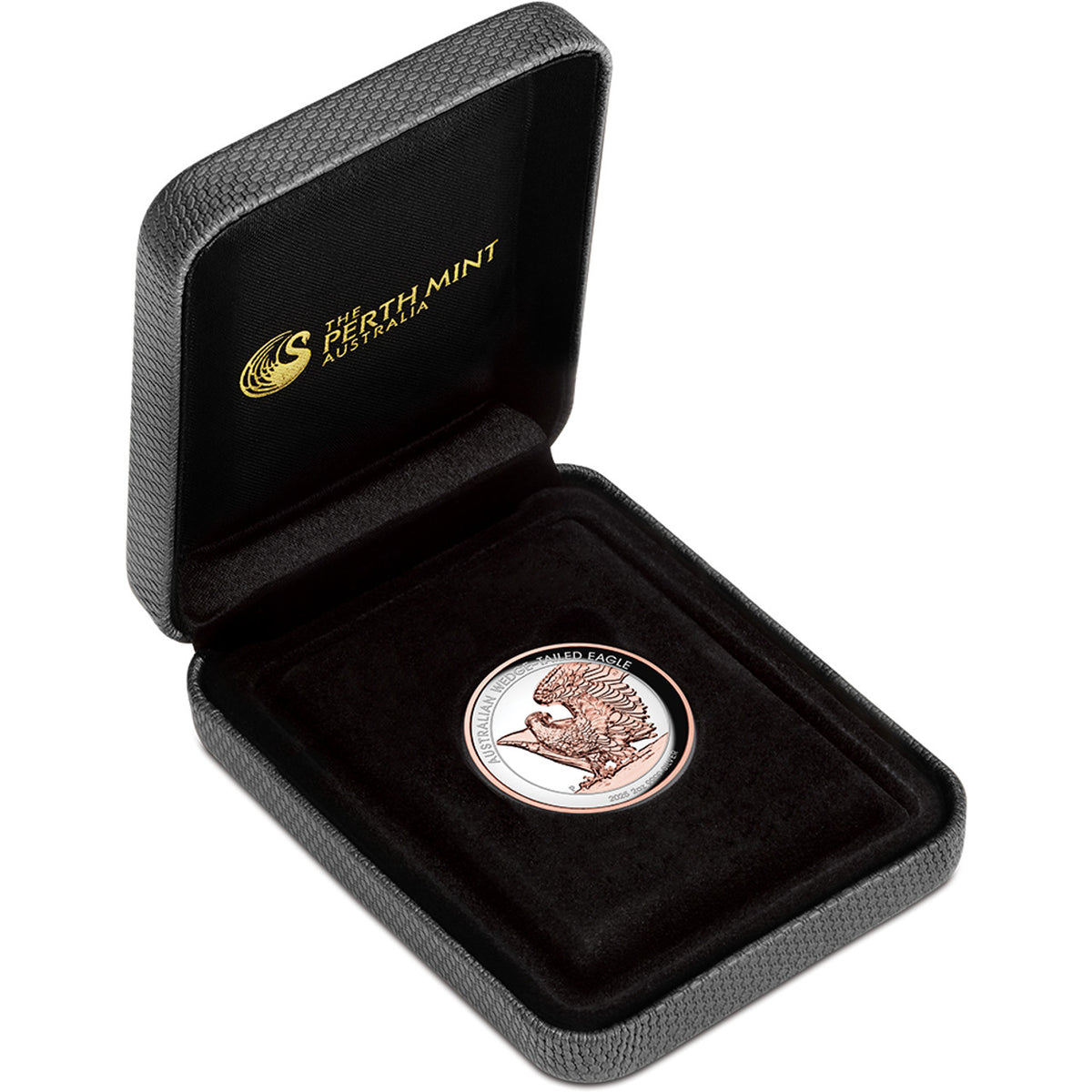 Australia 2025 $2 Wedge-Tailed Eagle 2oz .9999 Silver Proof Rose Gold Gilded Ultra High Relief Coin PERTH MINT