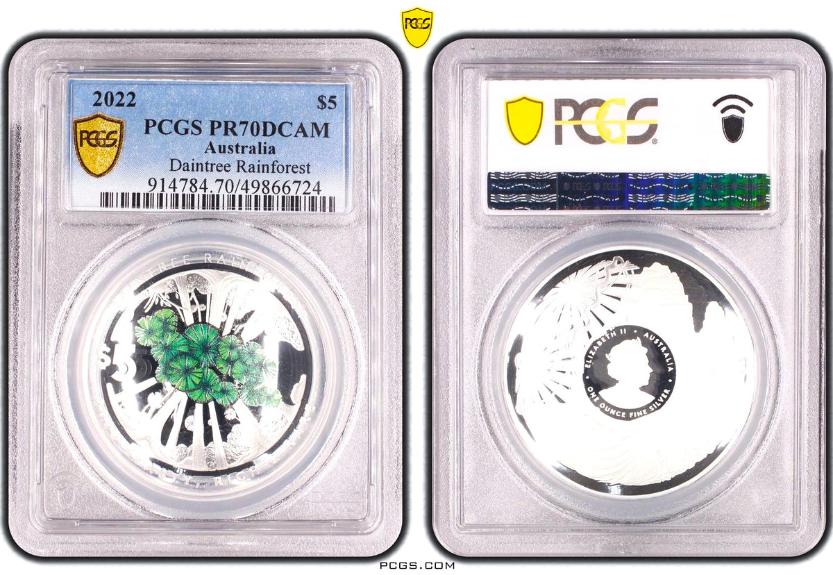 Australia 2022 $5 DAINTREE RAINFOREST Silver PCGS PR70 DCAM