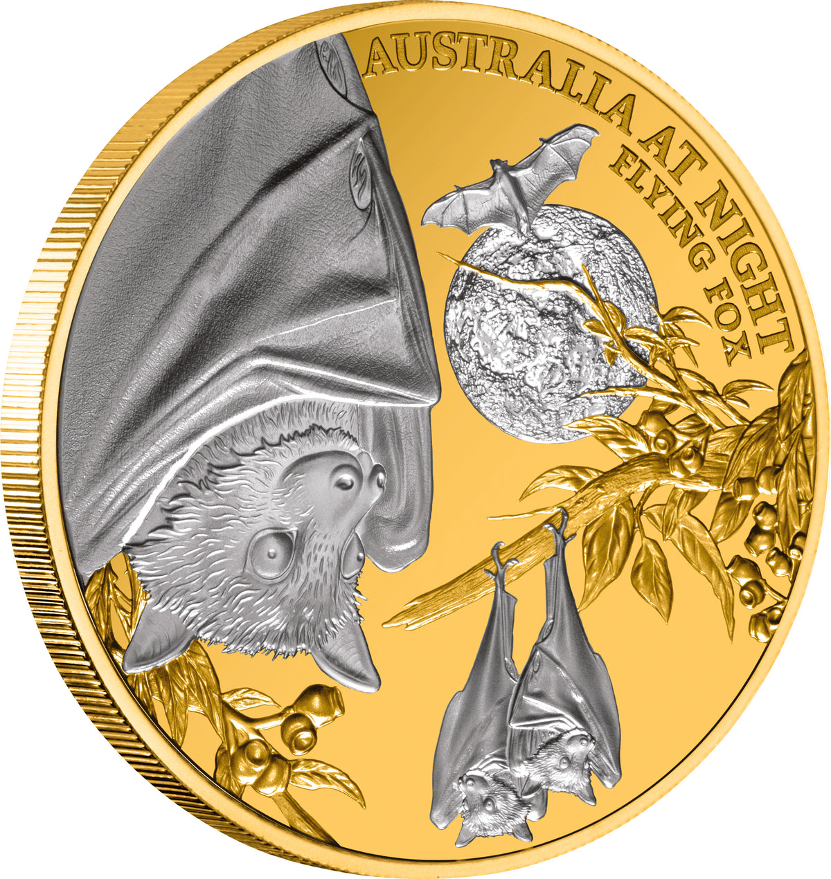 Niue 2023 $1 Australia at Night Flying Fox 1oz .9999 Gold Proof Coin 150 Mintage