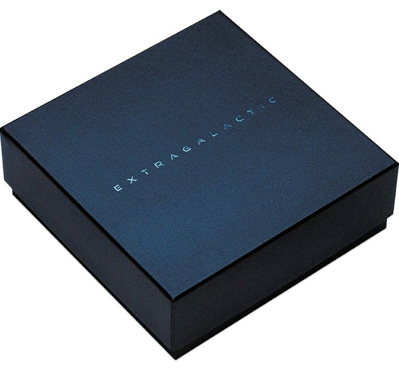 Blue box with 'Extragalactic' branding on a white background