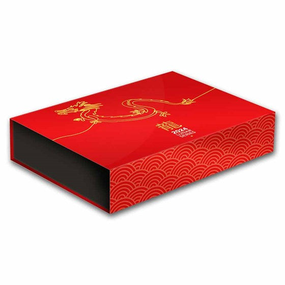 Australia 2024 $100 Lunar Dragon 1 Oz .9999 Gold Domed Proof Coin Royal Australian Mint