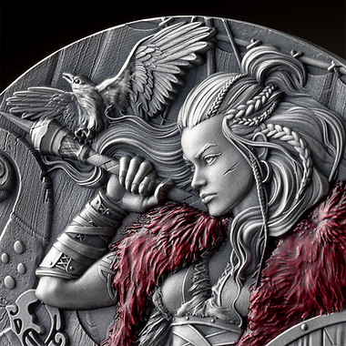 Cameroon 2024 2000 Francs CFA FREYDIS EIRIKSDOTTIR - The Way to Valhalla - 2 oz .999 Silver Coin