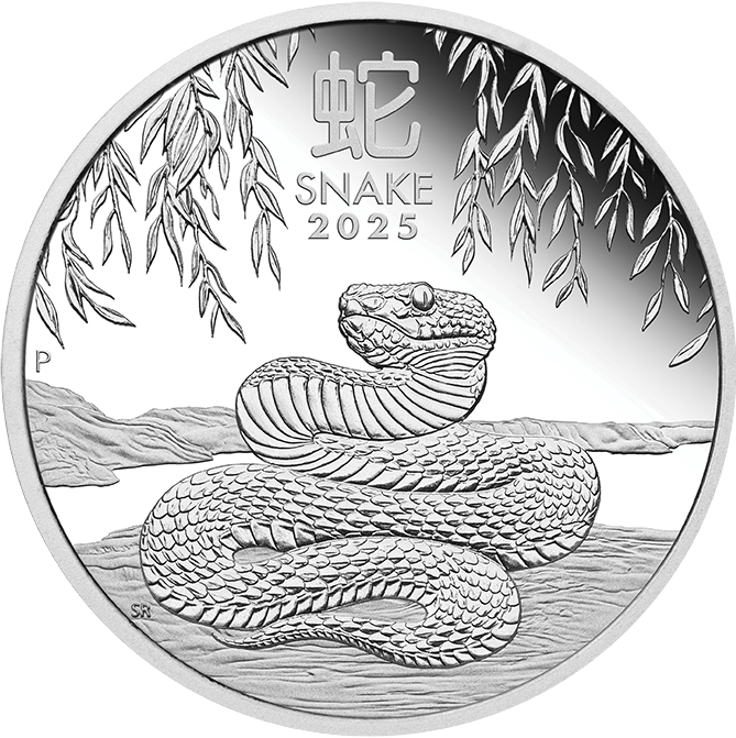 Australia 2025 50 Cents Year of the Snake 1/2oz Silver Proof Coin Perth Mint