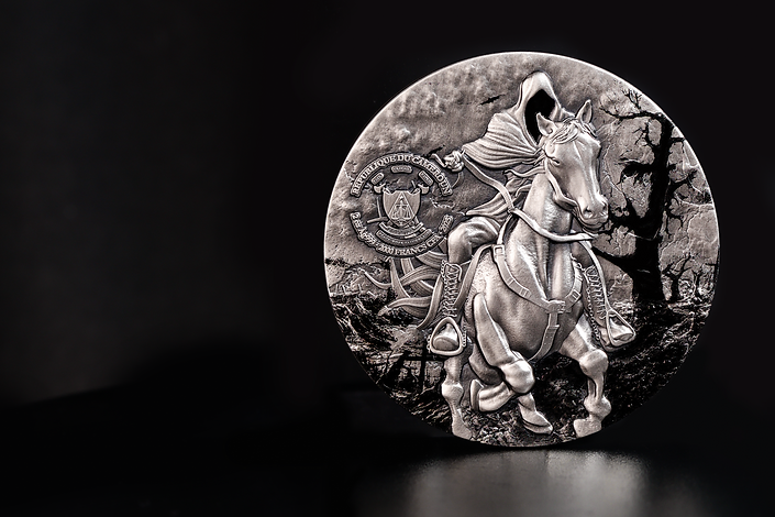 Cameroon 2025 2000 Francs HEADLESS HORSEMEN - Chronicles of Enchantment: European Legends 2oz .999 Silver