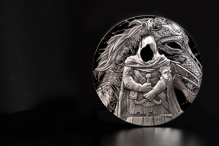 Cameroon 2025 2000 Francs HEADLESS HORSEMEN - Chronicles of Enchantment: European Legends 2oz .999 Silver