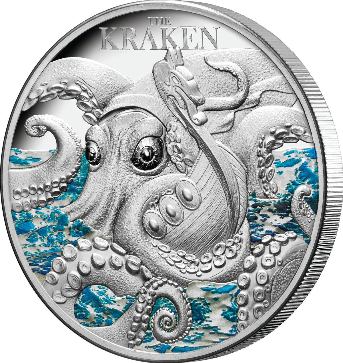Niue 2023 $5 The Kraken 2oz .999 Silver Proof Coin 750 Minted Certificate # 200