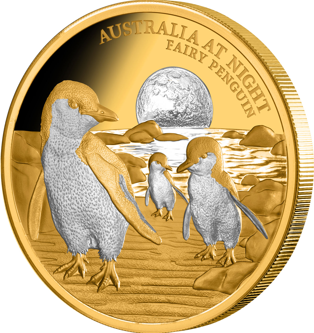 Niue 2024 $100 Australia at Night Fairy Penguins 1oz .9999 Gold Proof Coin