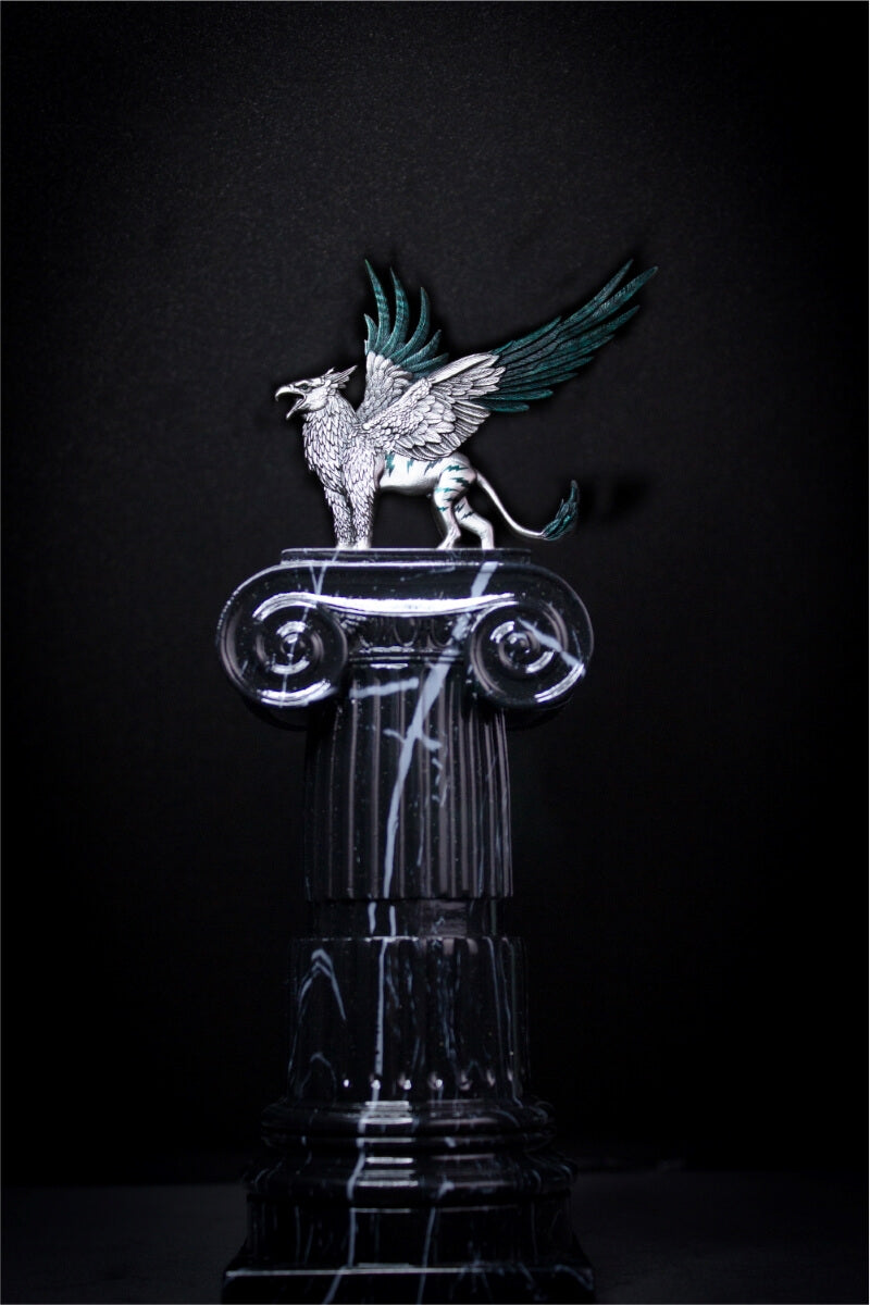 PRE -ORDER KOMSCO South Korea 2025 Mythical Beasts The Griffin 2 oz .999 Antiqued Silver Shaped Colorized Stacker
