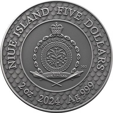 Niue 2024 PINK PEARL AND DRAGON DIVINE PEARLS 2 oz Silver Coin