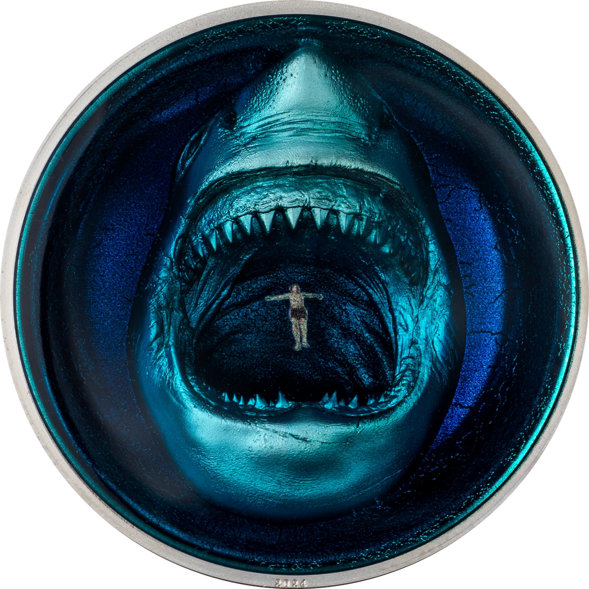 Palau 2024 $10 THALASSOPHOBIA Phobias 2 Oz .9999 Silver Coin CIT Smartminting®