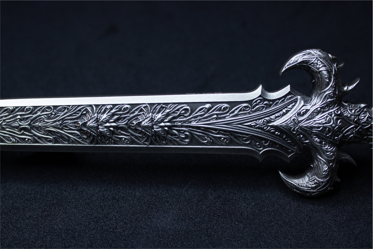 KOMSCO South Korea 2024 The Sword of Chiwoo 2.5 oz .999 Silver Antiqued Shaped Coin