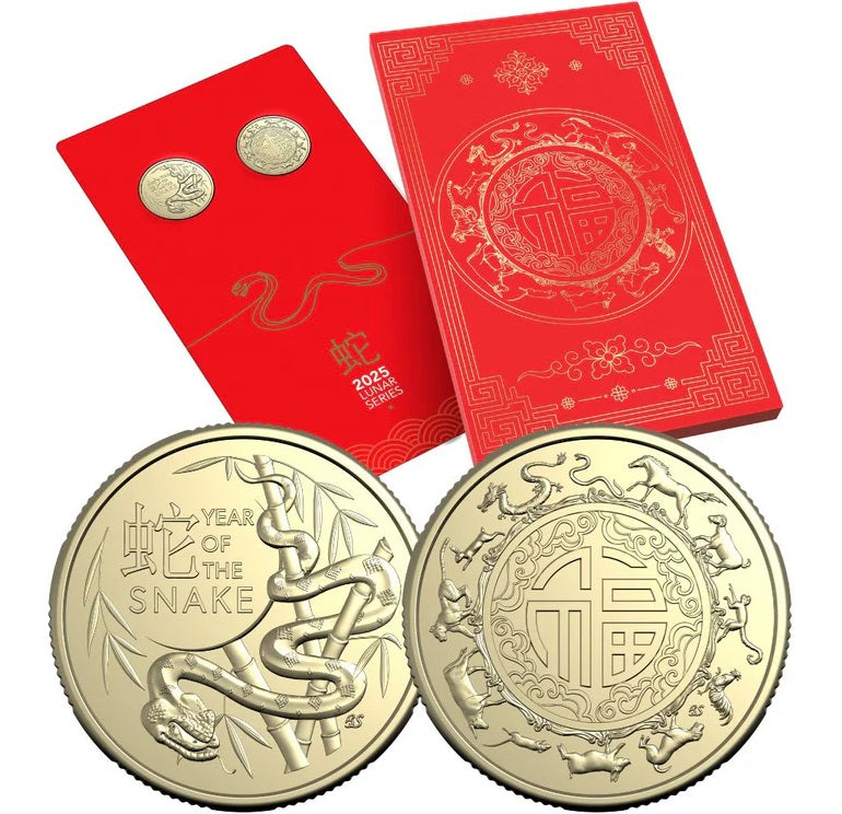 Australia 2025 $1 LUNAR YEAR of the SNAKE2-Coin Set