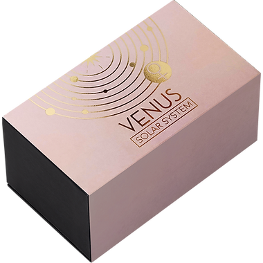 Ghana 2025 10 Cedis VENUS Solar System 2 oz Antique Silver Coin Stand & Removable Agate Planet Venus